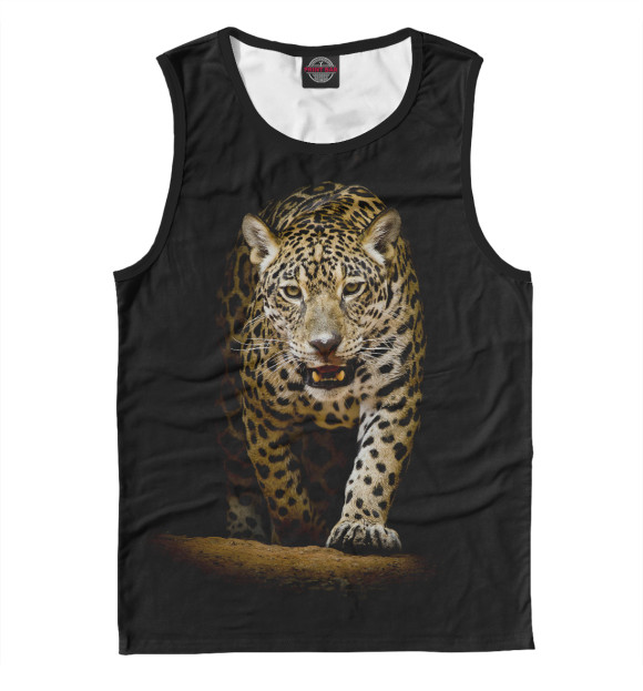 Майка для мальчика с притом Леопард цвета Белый Майка для мальчика с изображением Леопард цвета Белый