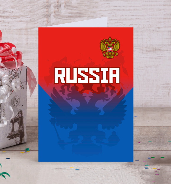 Открытка с изображением Russia цвета Белый