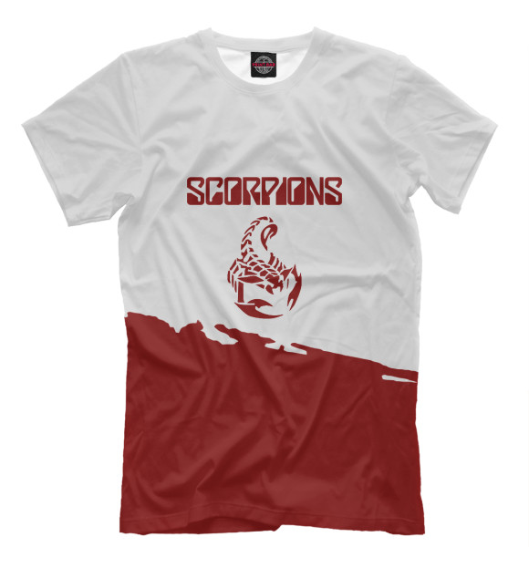 Мужская футболка с изображением Scorpions цвета Бежевый