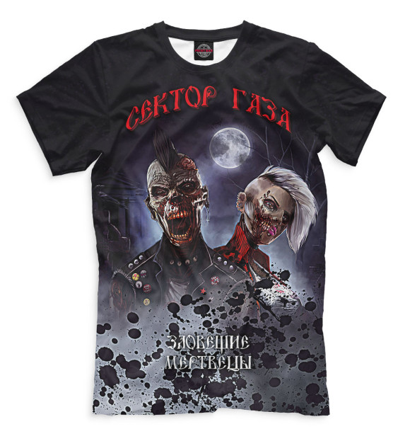 Футболка для мальчиков с изображением Сектор Газа цвета Черный