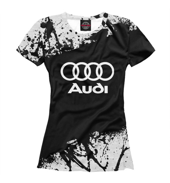 Женская футболка с изображением AUDI SPORT цвета Белый