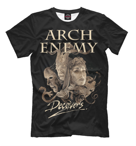 Футболка для мальчиков с изображением Arch Enemy цвета Белый