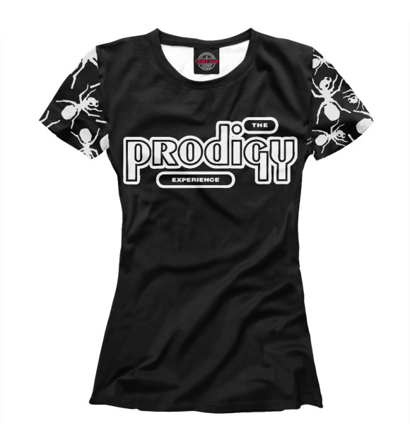 Женская футболка с изображением The Prodigy цвета Белый