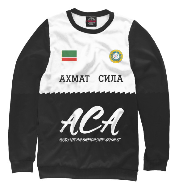 Женский свитшот с изображением Akhmat Fight Club цвета Белый