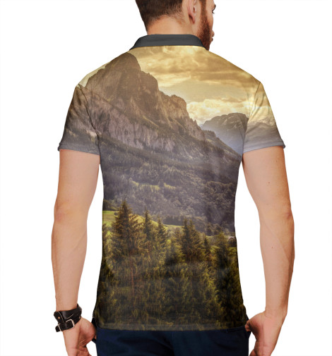 

Поло Print Bar, Белый, Mountain