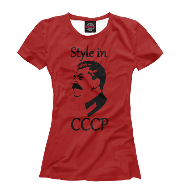 Футболка для девочек с изображением Style in red цвета Белый