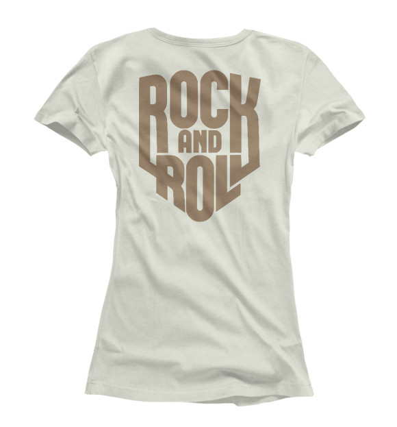 Женская футболка с изображением Rock цвета Белый