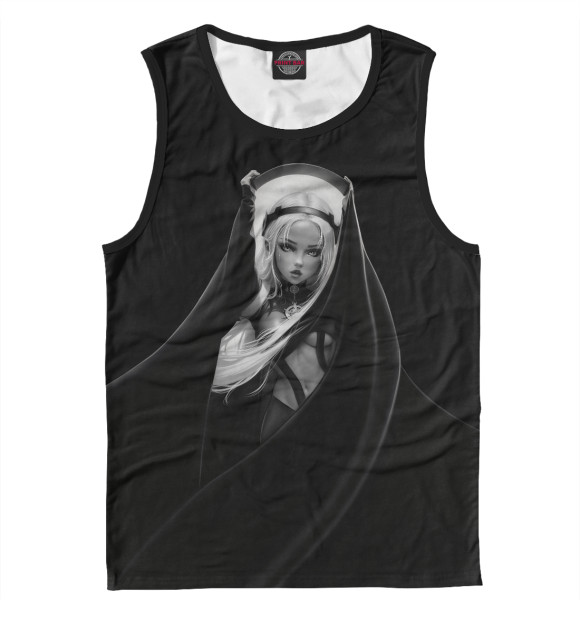 Мужская майка с изображением Милашка NUN цвета Белый