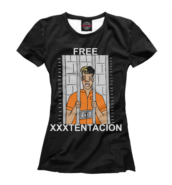 Женская футболка с изображением XXXTentacion цвета Белый