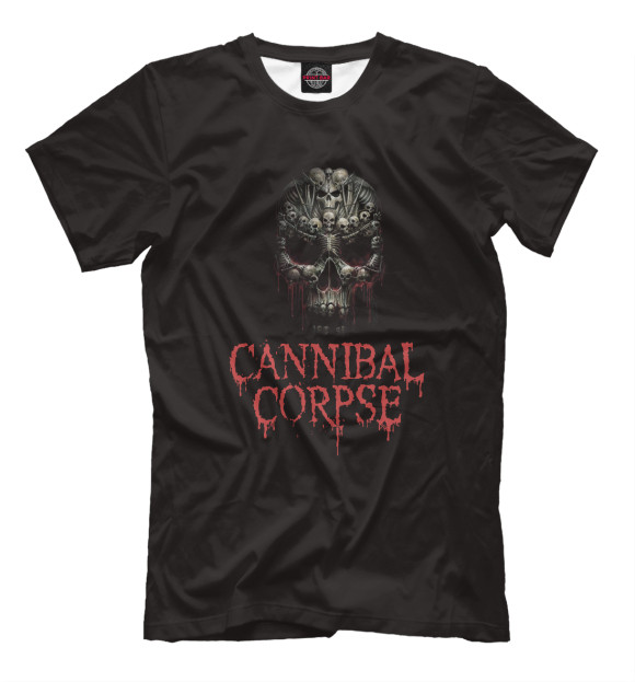 Мужская футболка с изображением Cannibal Corpse цвета Черный