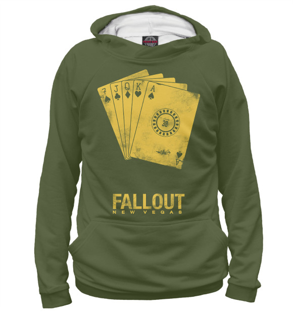 Женское худи с изображением Fallout New Vegas цвета Белый