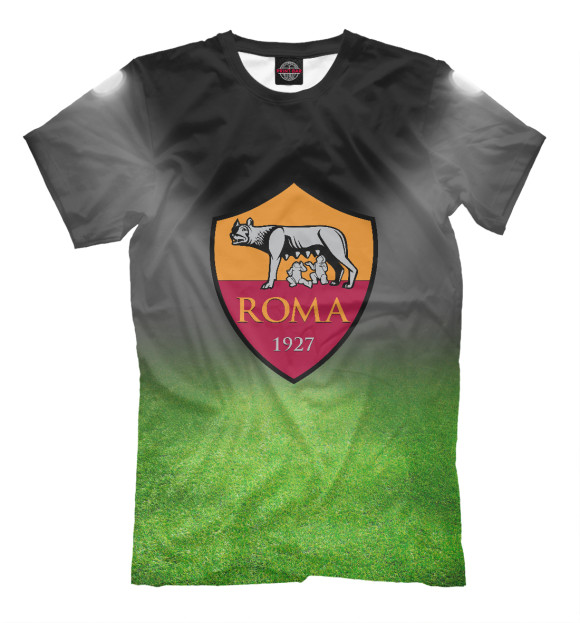 Футболка для мальчиков с изображением FC Roma цвета Серый