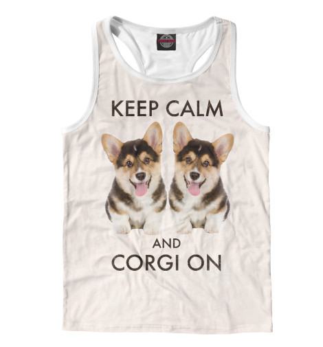 

Майки борцовки Print Bar, Белый, Welsh Corgi