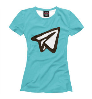 Женская футболка Телеграм