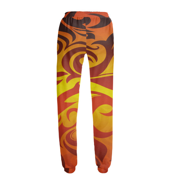 Женские спортивные штаны с изображением Fire dance цвета Белый