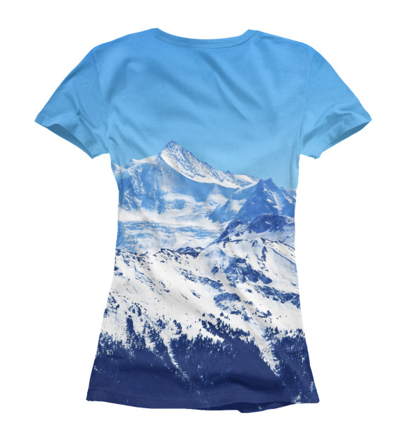 Женская футболка с изображением Гора цвета Белый