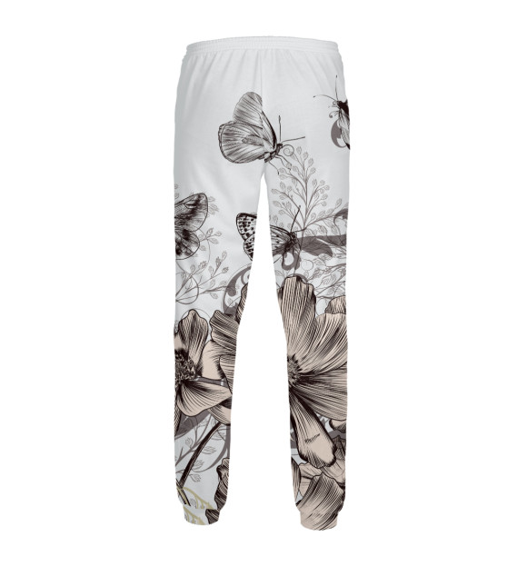 Мужские спортивные штаны с изображением Эйфория цвета Белый