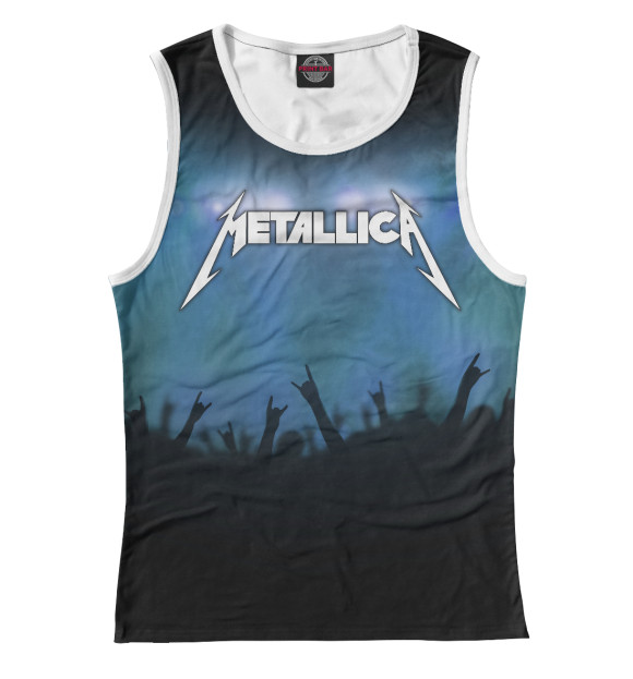 Майка для девочки с изображением Metallica цвета Белый