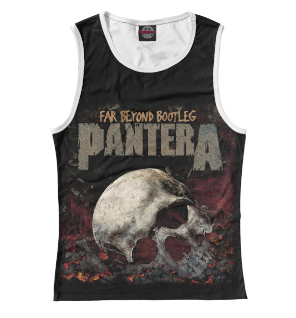 Женская майка с изображением Pantera цвета Белый