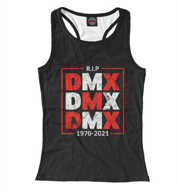 Женская майка-борцовка с изображением RIP DMX цвета Белый