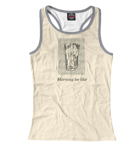 Женская майка-борцовка с изображением Мемы цвета Белый