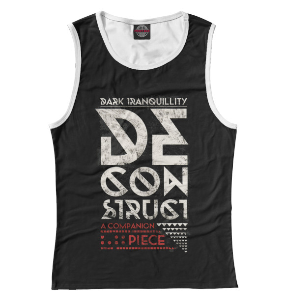 Женская майка с изображением Decosntruct цвета Белый