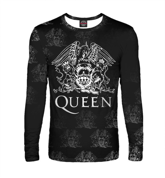 Мужской лонгслив с изображением Queen цвета Белый