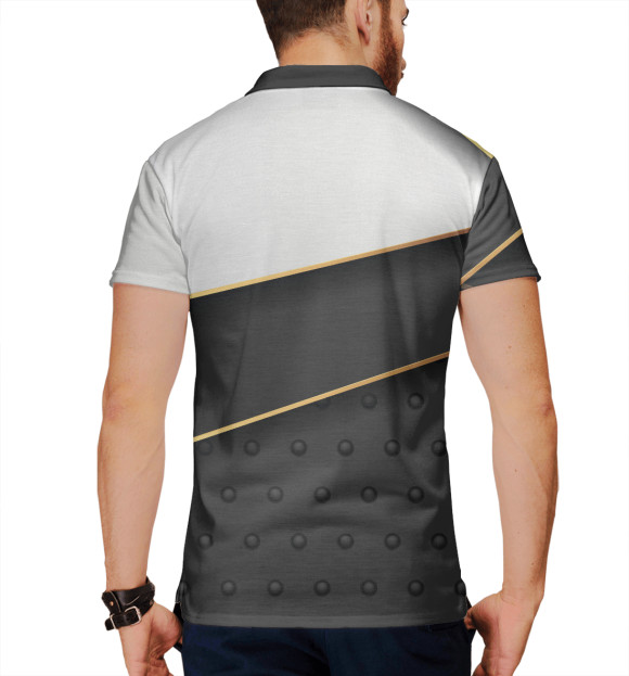 Мужское поло с изображением Halo цвета Белый