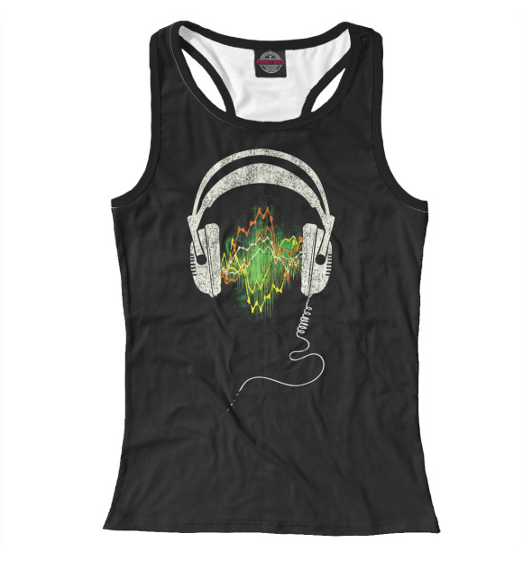 Женская майка-борцовка с изображением Soundwave цвета Белый