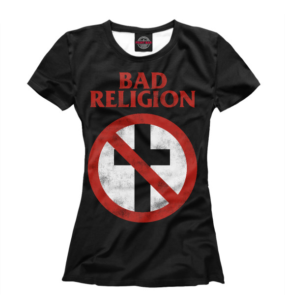 Женская футболка с изображением Bad Religion цвета Белый