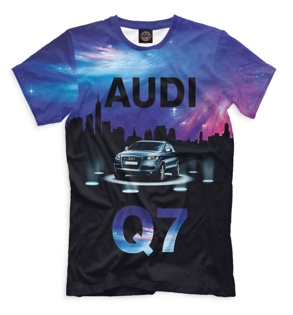 Мужская футболка с изображением Audi цвета Черный