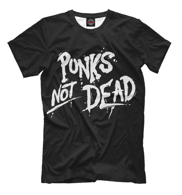 Мужская футболка с изображением The Exploited Punk’s Not Dead цвета Черный