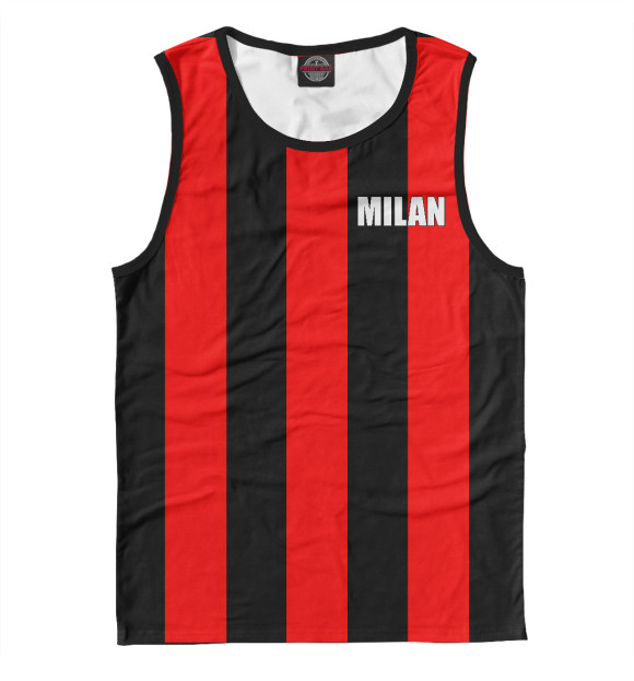 Мужская майка с изображением AC Milan цвета Белый