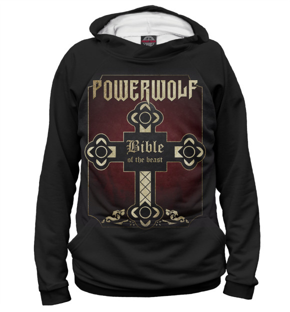 Женское худи с изображением Powerwolf цвета Белый