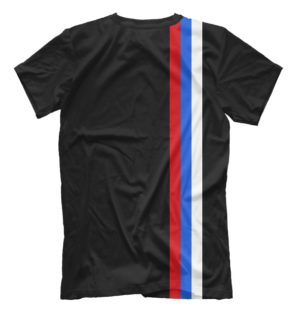 Мужская футболка с изображением Флаг и герб России / Line Collection цвета Белый