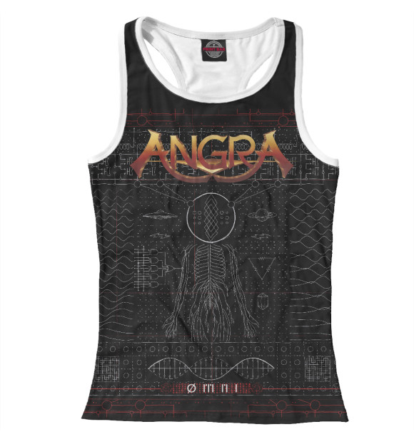 Женская майка-борцовка с изображением Angra цвета Белый