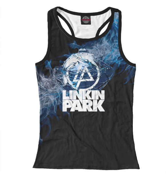 Женская майка-борцовка с изображением Linkin Park цвета Белый