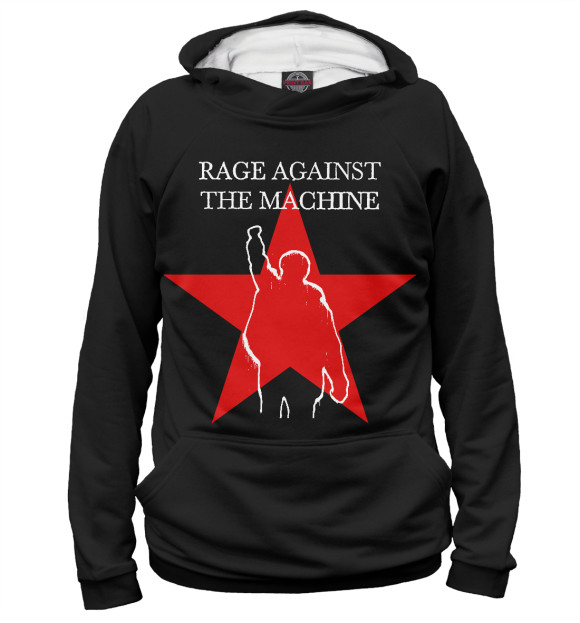 Мужское худи с изображением Rage Against the Machine цвета Белый