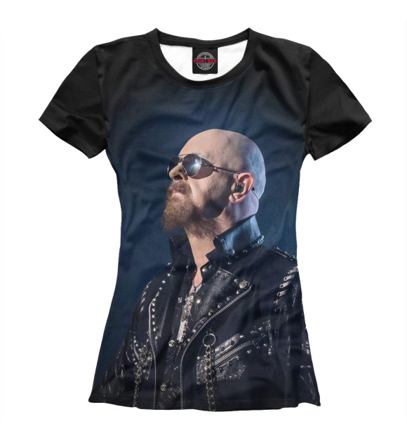 Футболка для девочек с изображением Judas Priest цвета Белый