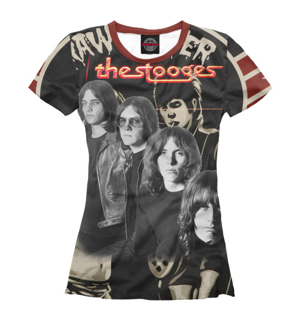 Женская футболка с изображением THE STOOGES цвета Белый