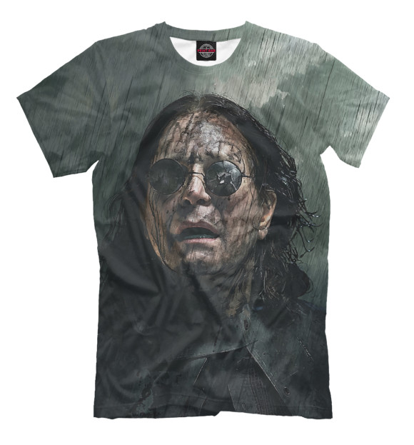 Мужская футболка с изображением Ozzy Osbourne цвета Серый