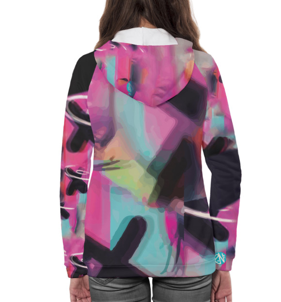 Женское худи с изображением BTS цвета Белый