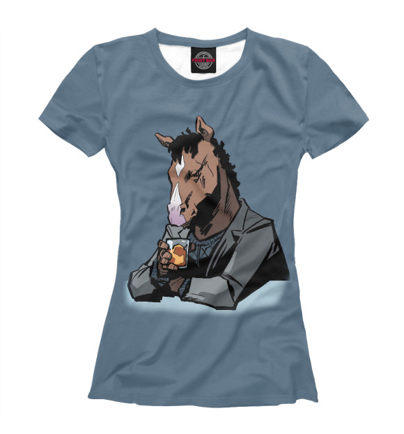 Женская футболка с изображением BoJack Horseman цвета Белый