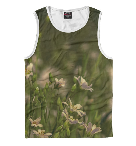 Майка для мальчика с изображением Полевые цветы цвета Белый