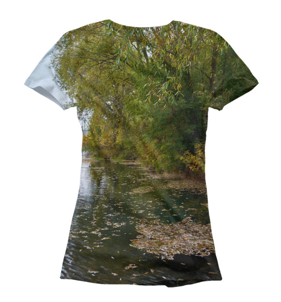 Футболка для девочек с изображением Река цвета Белый