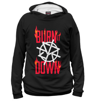 Худи для девочки Сет Роллинс BURN IT DOWN black