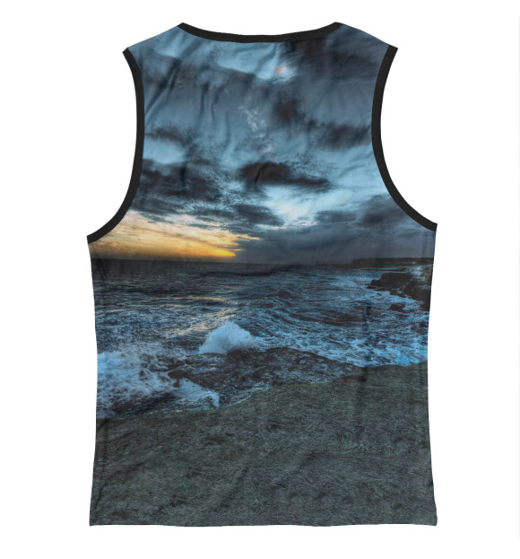 Майка для девочки с притом Океан цвета Белый Майка для девочки с изображением Океан цвета Белый