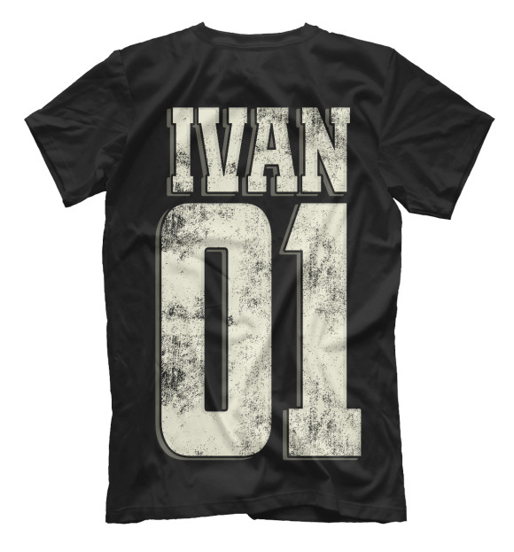 Мужская футболка с изображением Иван 01 цвета Белый