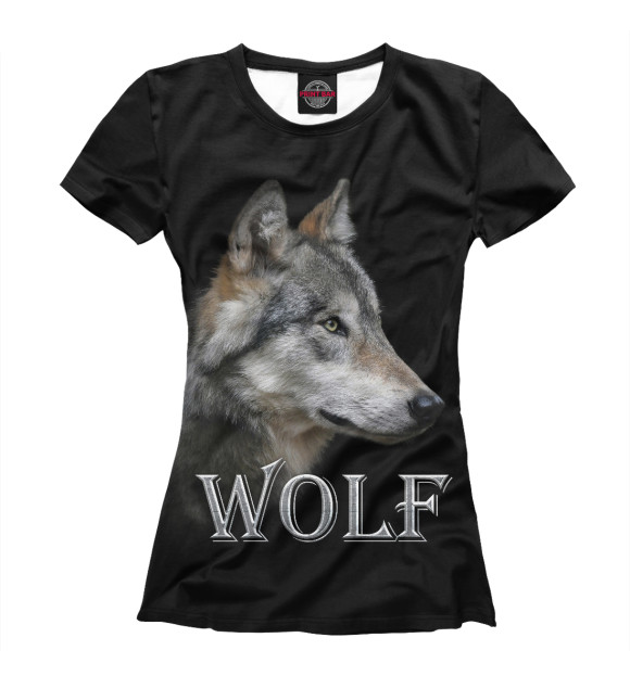 Футболка для девочек с изображением Wolf цвета Белый