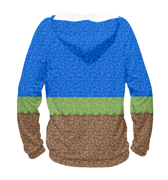 Мужское худи с изображением ВЯЧЕСЛАВ-MINECRAFT цвета Белый